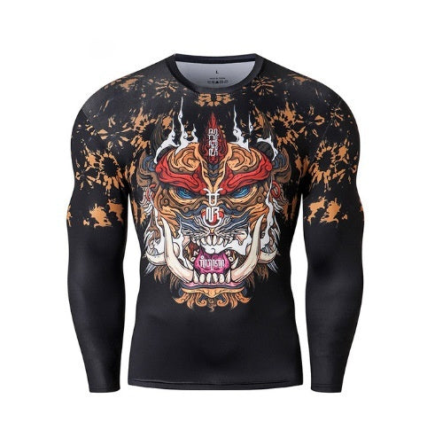 3D Printed Loose Round Neck Pullover Men's T-shirt