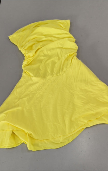 Y2K Tube-top Short Dress Summer Sexy Pleated Tight Dresses For Womens Clothing