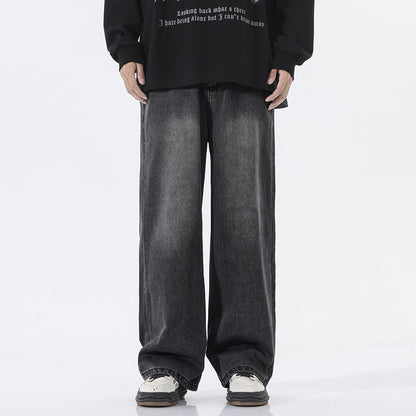 Trend Half Elastic Waist Jeans For Men