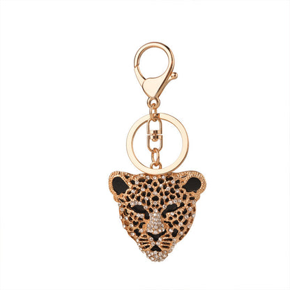 Little Creative Gifts Leopard Head Keychain Alloy
