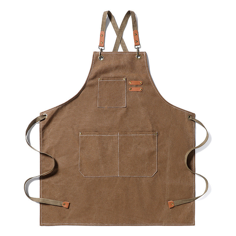 Thickened Canvas Jean Apron Household Barista Kitchen Restaurant