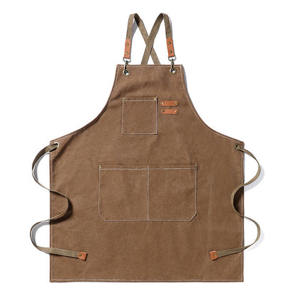 Thickened Canvas Jean Apron Household Barista Kitchen Restaurant