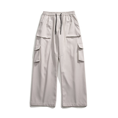 Loose Straight Track Pants Men