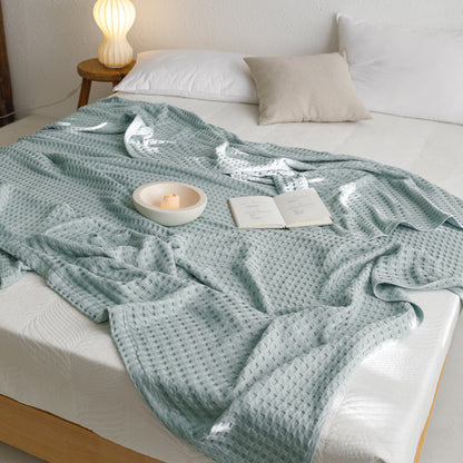 Waffle Cotton Yarn Air Conditioner Summer Cooling Duvet Solid Color Dormitory Comforter