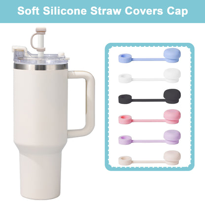 Straw Cap Silicone Straw Mouthpiece Solid Color Edible Silicon Dust Protection Cap