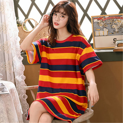Nightdress Short Sleeve Ladies Summer Homewear Set