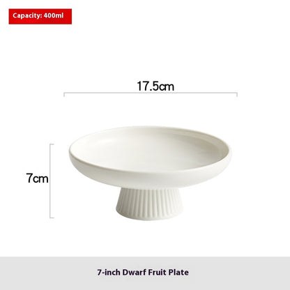 Goblet Plate Ceramic Snack Dessert Fruit Plate