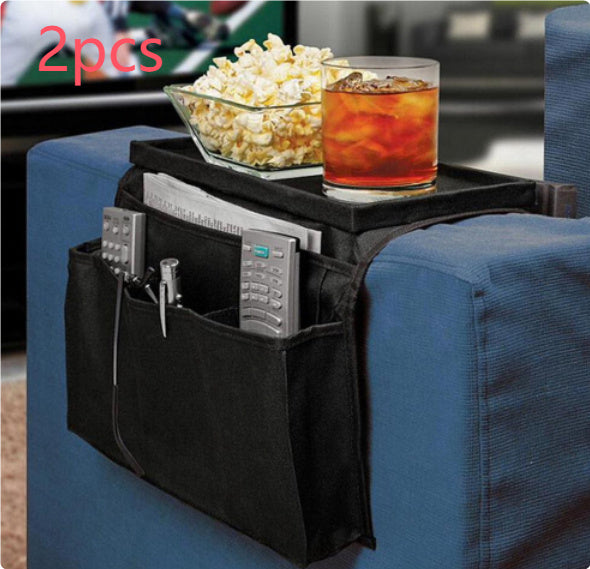 Handrail Couch Armrest Arm Rest Organizer Remote Control Holder Bag On TV Sofa