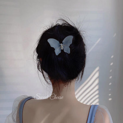 Korean Super Fairy Butterfly Hairpin Frosted Shark Headgear