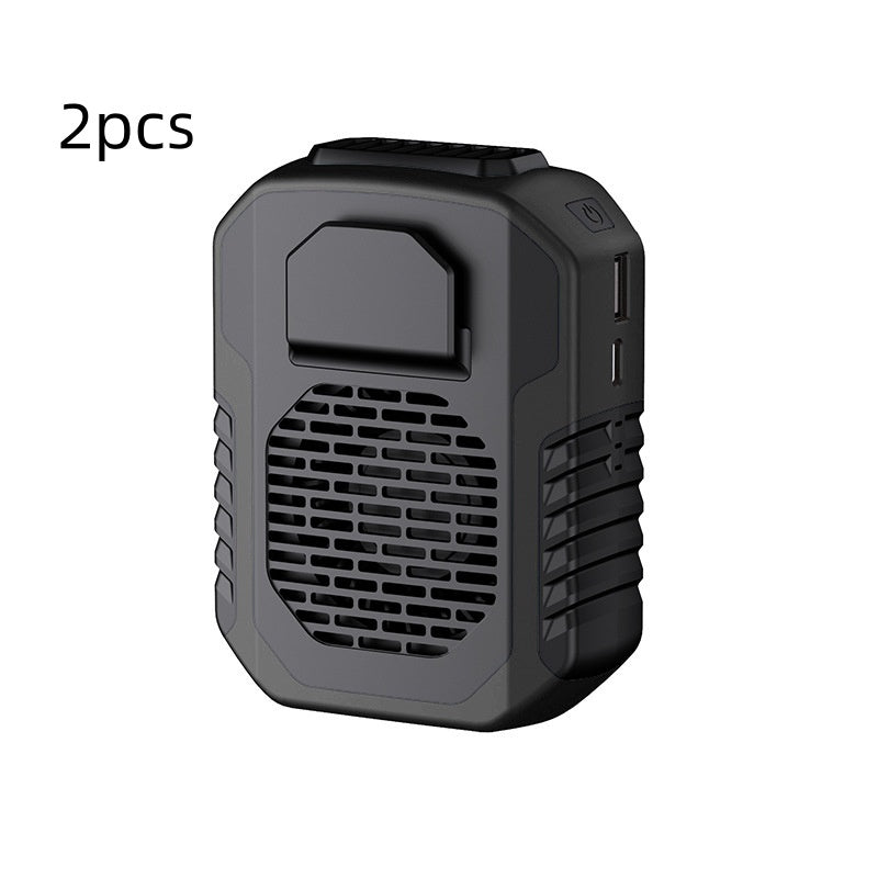 Portable Waist Fan USB Air Conditioning Rechargeable Hanging Neck Mini Fan Outdoor Sports Cooling Waist Clip On Fan