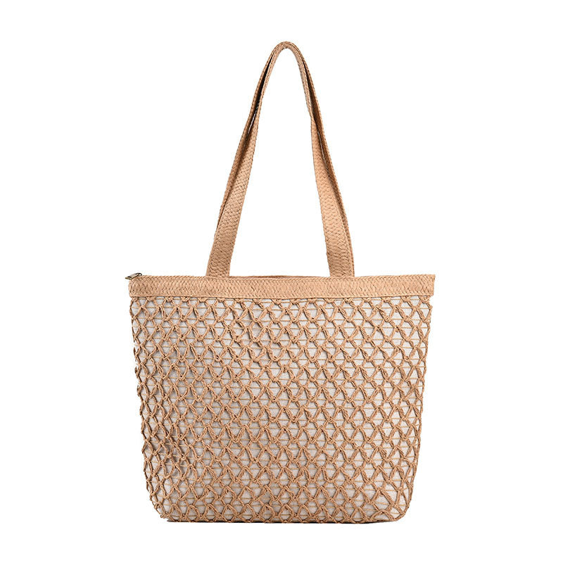 Hollow Out Paper Rope Woven Fashionable Shoulder Bag