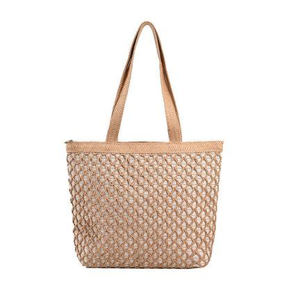 Hollow Out Paper Rope Woven Fashionable Shoulder Bag