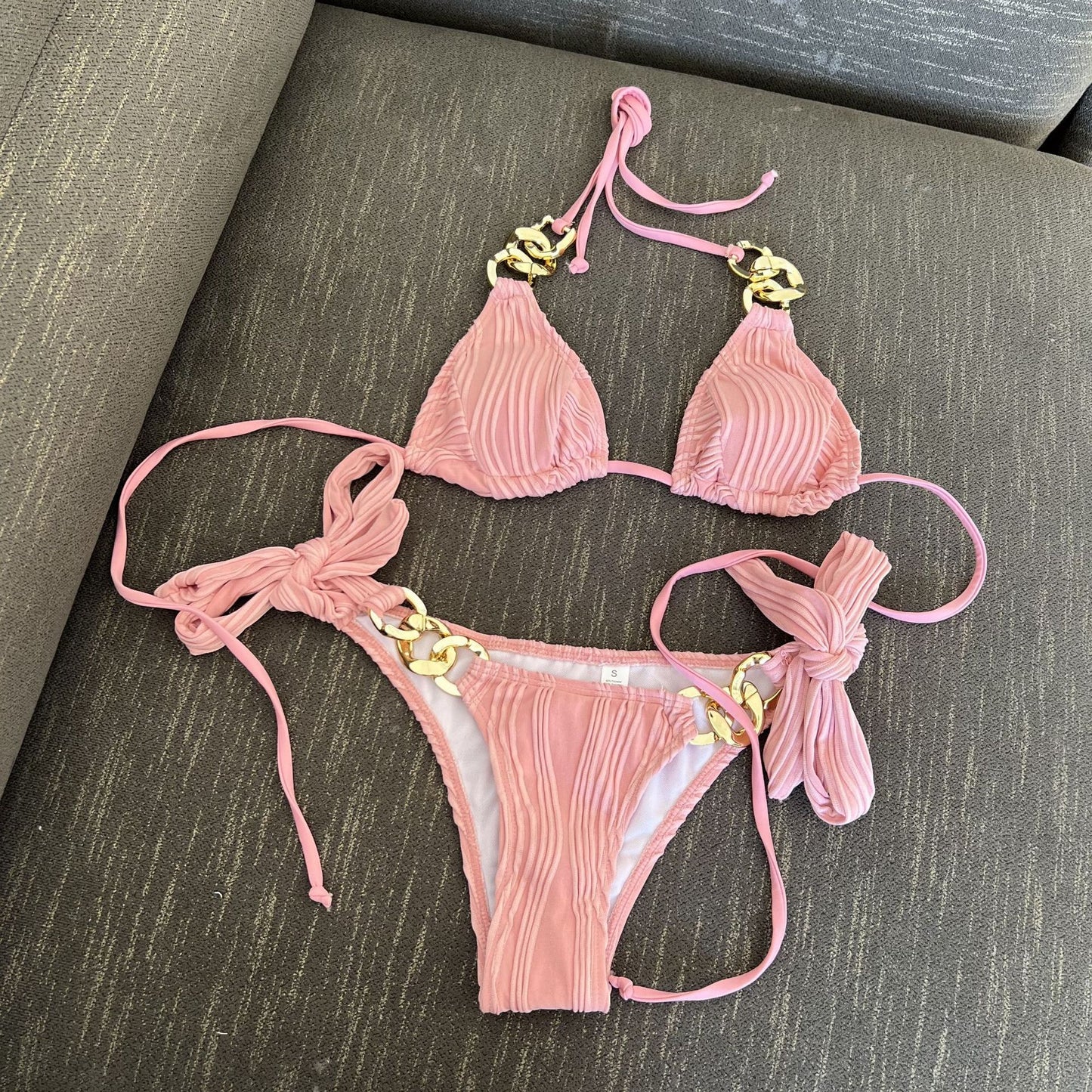 European And American Split Swimsuit Chain Bikini