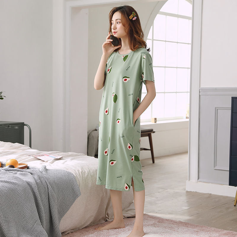 Nightdress Short Sleeve Ladies Summer Homewear Set