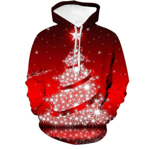 Christmas 3d Digital Printing Long-sleeved Hoodie
