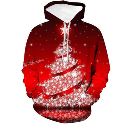 Christmas 3d Digital Printing Long-sleeved Hoodie