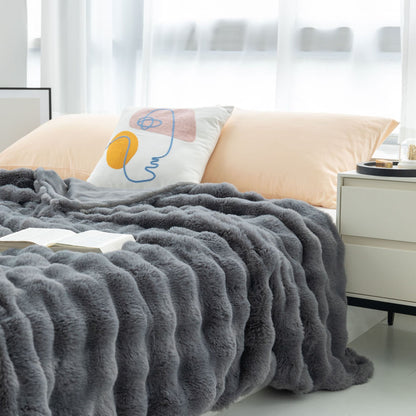 Bubble Rabbit Blanket Flannel Sofa Cover