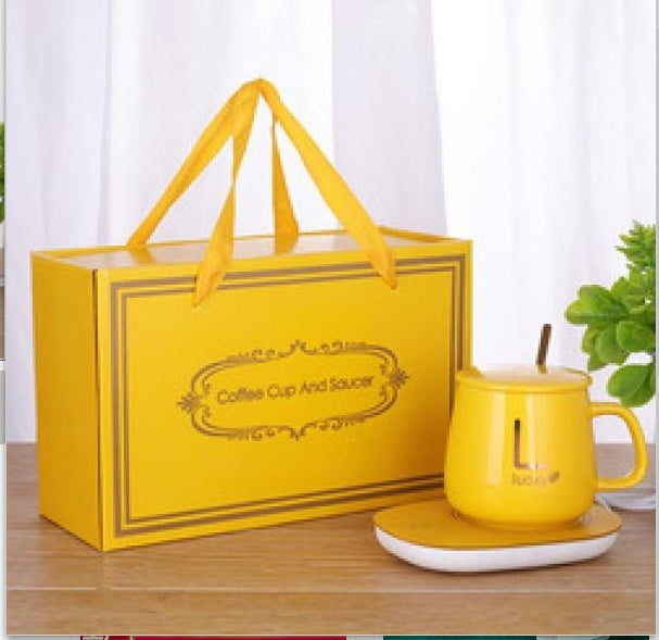 Creative Warm Cup Microgravity Automatic Heating Ceramic Cup Coaster