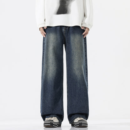 Trend Half Elastic Waist Jeans For Men