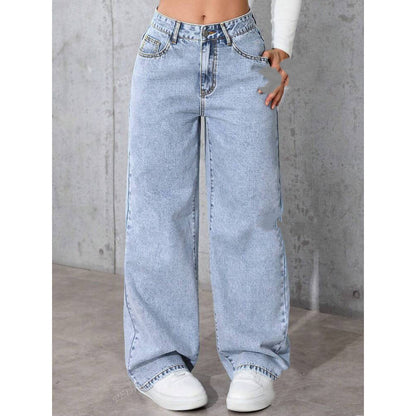 Sweet And Spicy Style High Waist Straight Jeans