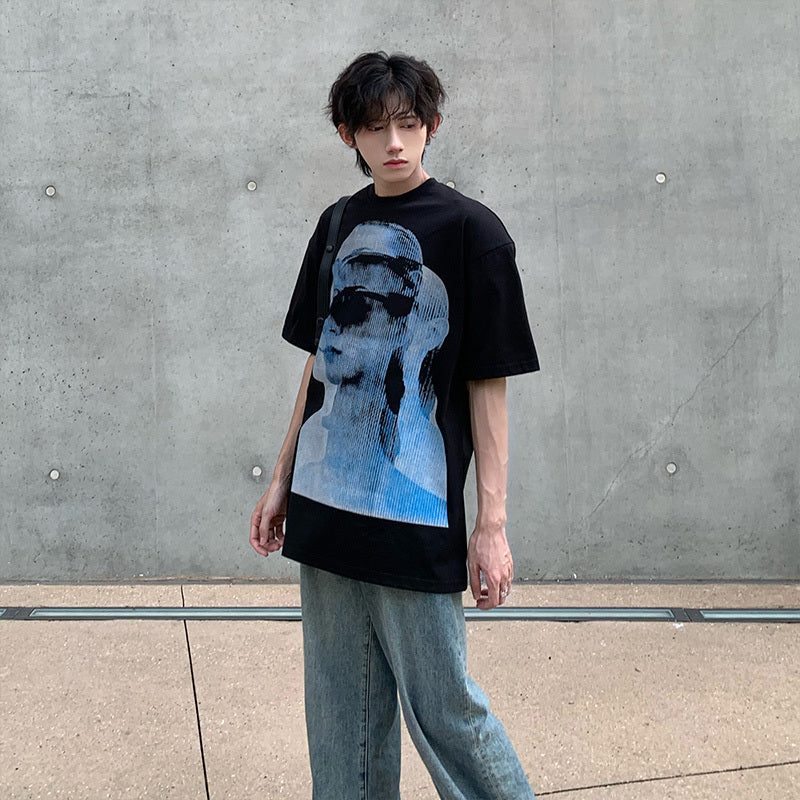 High Street Hipster Short-sleeved T-shirt Guy