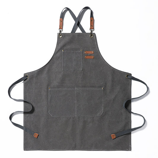 Thickened Canvas Jean Apron Household Barista Kitchen Restaurant