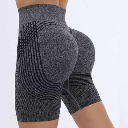 Line Hip Lifting Sport Women's High Waist Stretch Leggings
