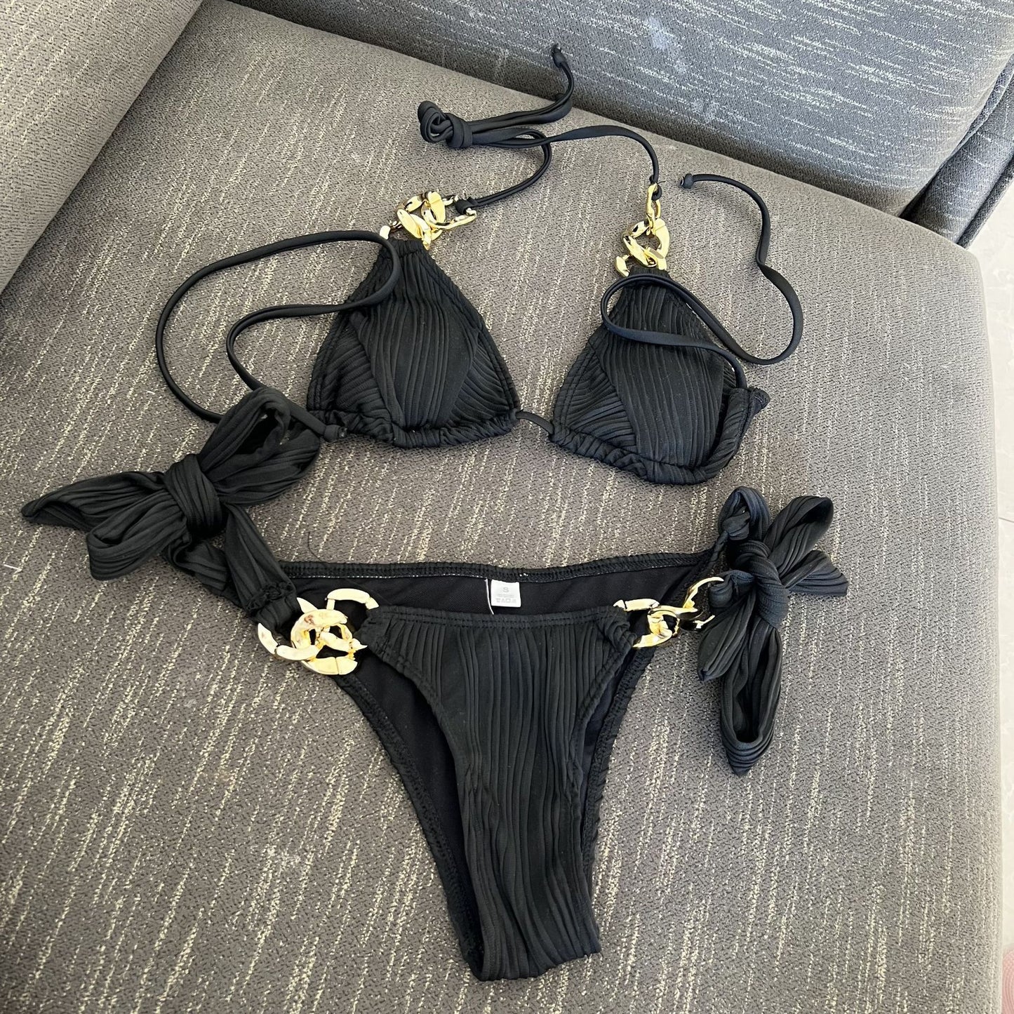 European And American Split Swimsuit Chain Bikini
