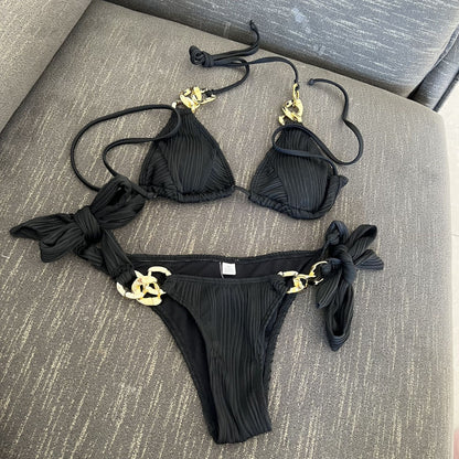 European And American Split Swimsuit Chain Bikini
