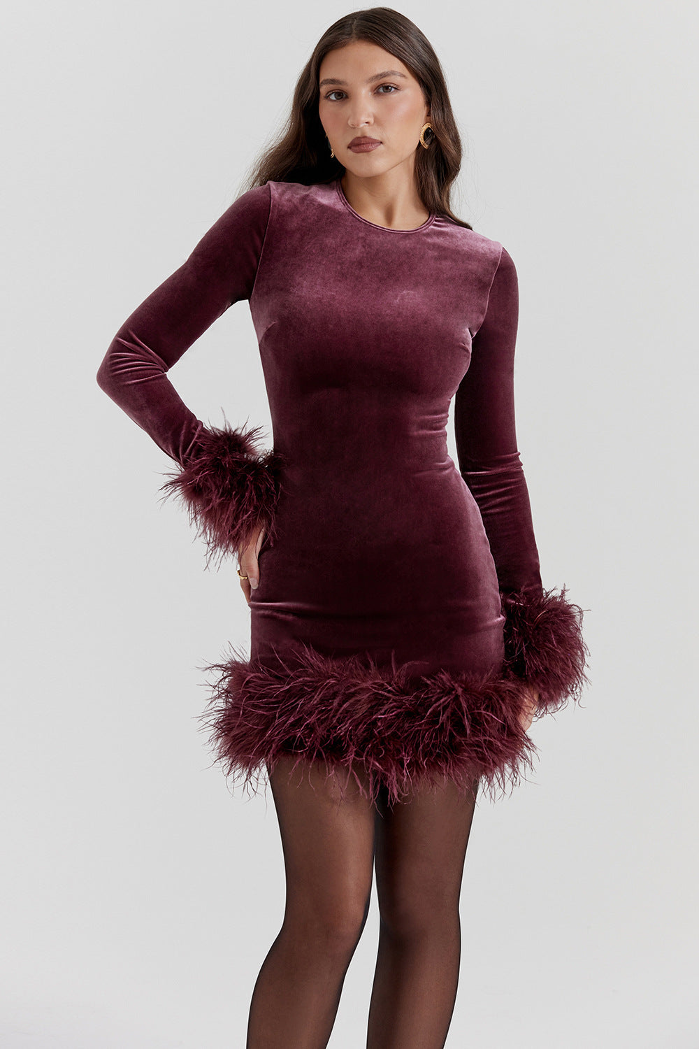 Women's Knitted Feather Dress